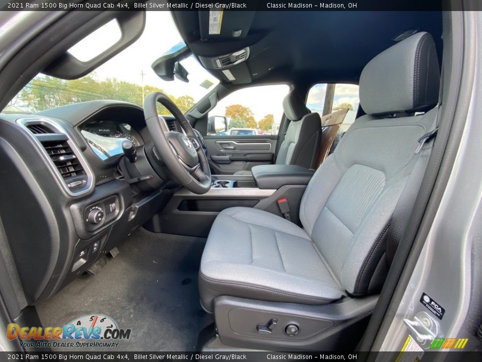 2021 Ram 1500 Big Horn Quad Cab 4x4 Billet Silver Metallic / Diesel Gray/Black Photo #4