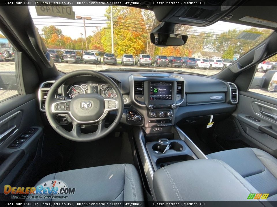 2021 Ram 1500 Big Horn Quad Cab 4x4 Billet Silver Metallic / Diesel Gray/Black Photo #6