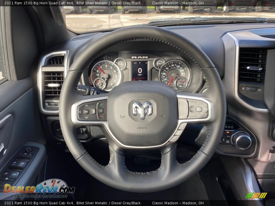 2021 Ram 1500 Big Horn Quad Cab 4x4 Billet Silver Metallic / Diesel Gray/Black Photo #7