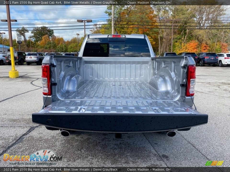 2021 Ram 1500 Big Horn Quad Cab 4x4 Billet Silver Metallic / Diesel Gray/Black Photo #11