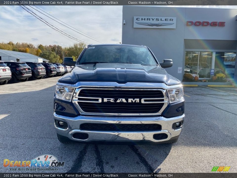 2021 Ram 1500 Big Horn Crew Cab 4x4 Patriot Blue Pearl / Diesel Gray/Black Photo #2