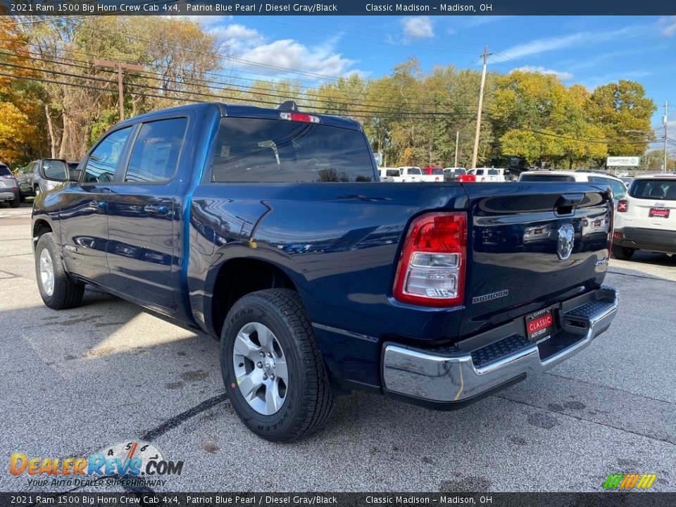 2021 Ram 1500 Big Horn Crew Cab 4x4 Patriot Blue Pearl / Diesel Gray/Black Photo #4