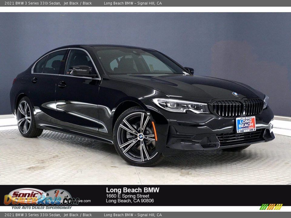 2021 BMW 3 Series 330i Sedan Jet Black / Black Photo #1