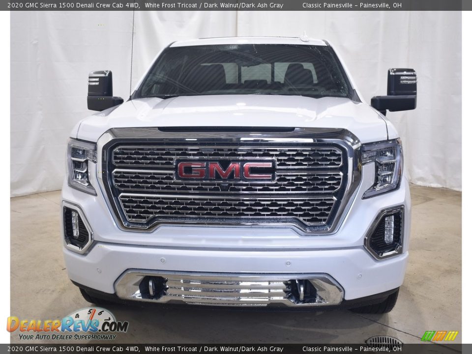 2020 GMC Sierra 1500 Denali Crew Cab 4WD White Frost Tricoat / Dark Walnut/Dark Ash Gray Photo #4