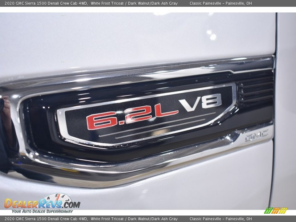 2020 GMC Sierra 1500 Denali Crew Cab 4WD White Frost Tricoat / Dark Walnut/Dark Ash Gray Photo #6