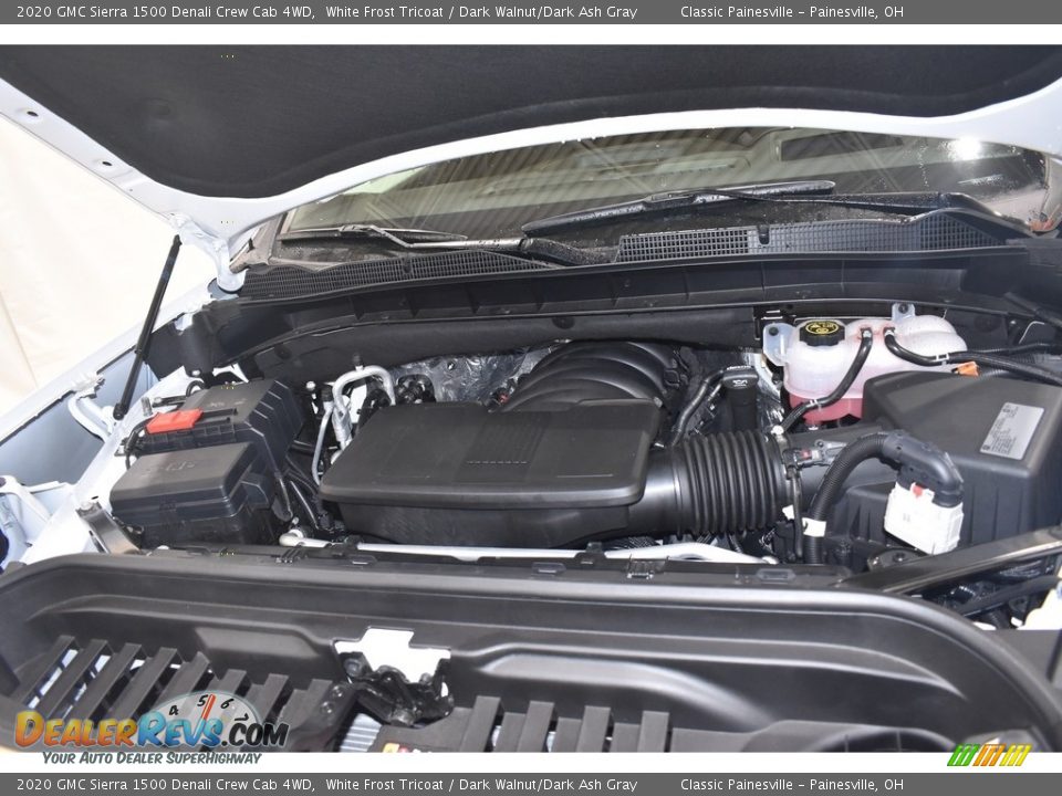 2020 GMC Sierra 1500 Denali Crew Cab 4WD White Frost Tricoat / Dark Walnut/Dark Ash Gray Photo #7