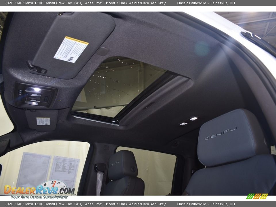 2020 GMC Sierra 1500 Denali Crew Cab 4WD White Frost Tricoat / Dark Walnut/Dark Ash Gray Photo #8