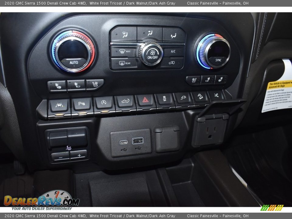 2020 GMC Sierra 1500 Denali Crew Cab 4WD White Frost Tricoat / Dark Walnut/Dark Ash Gray Photo #23