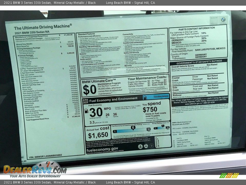 2021 BMW 3 Series 330i Sedan Mineral Gray Metallic / Black Photo #17