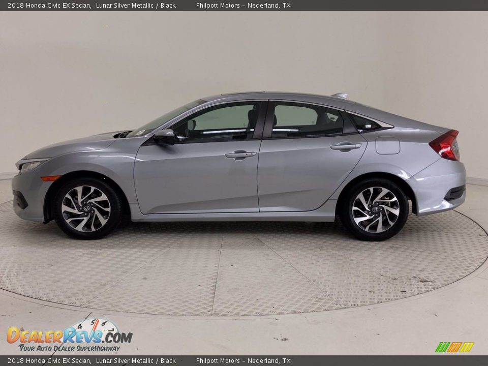 2018 Honda Civic EX Sedan Lunar Silver Metallic / Black Photo #4