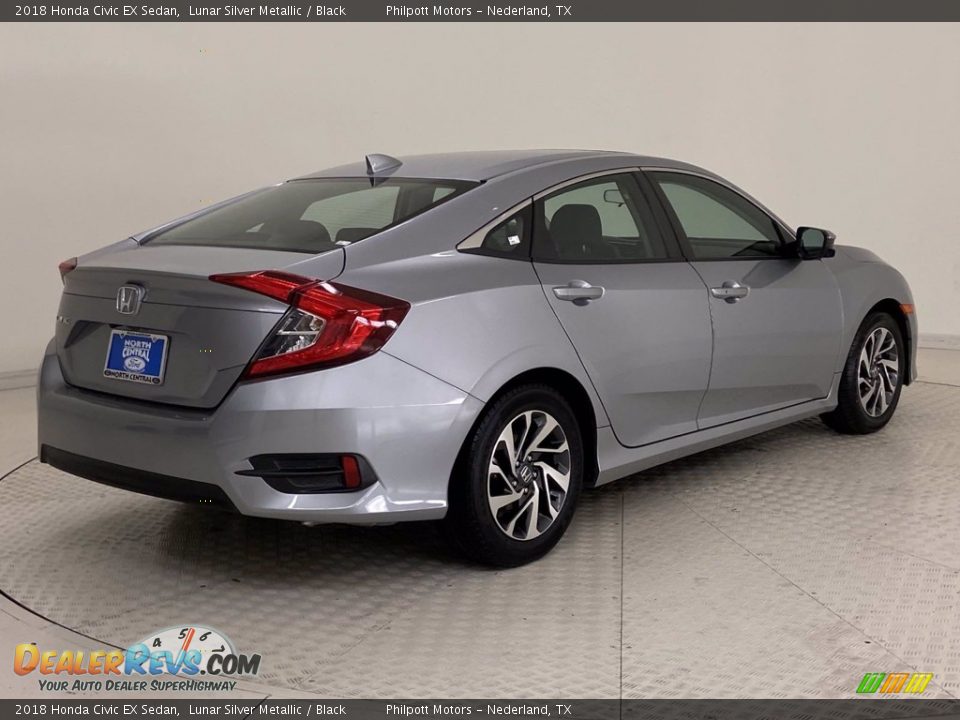 2018 Honda Civic EX Sedan Lunar Silver Metallic / Black Photo #7