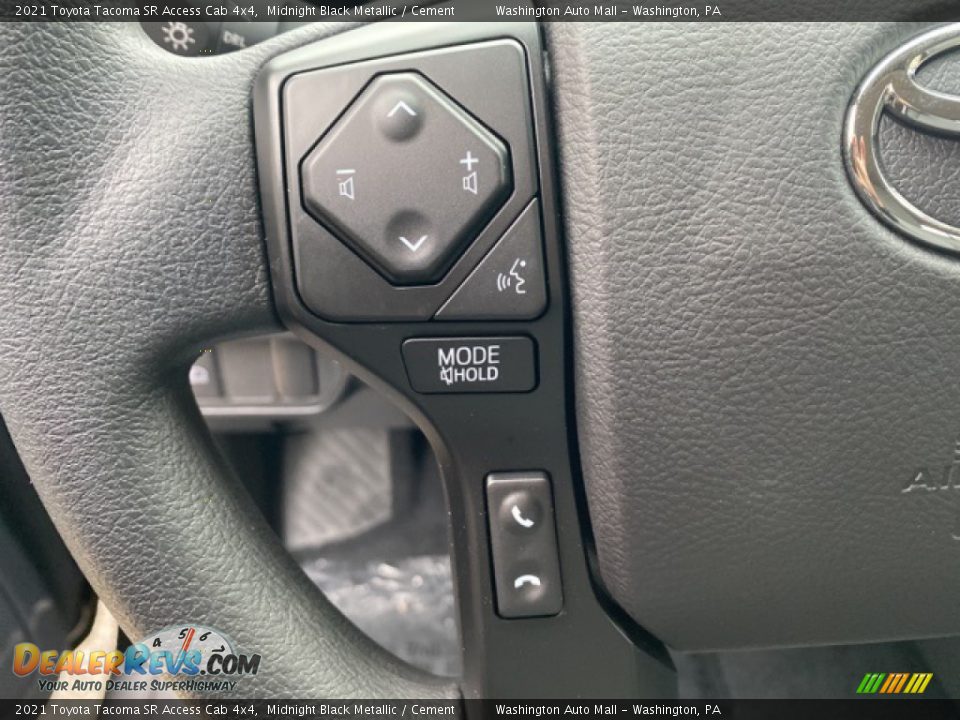 2021 Toyota Tacoma SR Access Cab 4x4 Midnight Black Metallic / Cement Photo #7