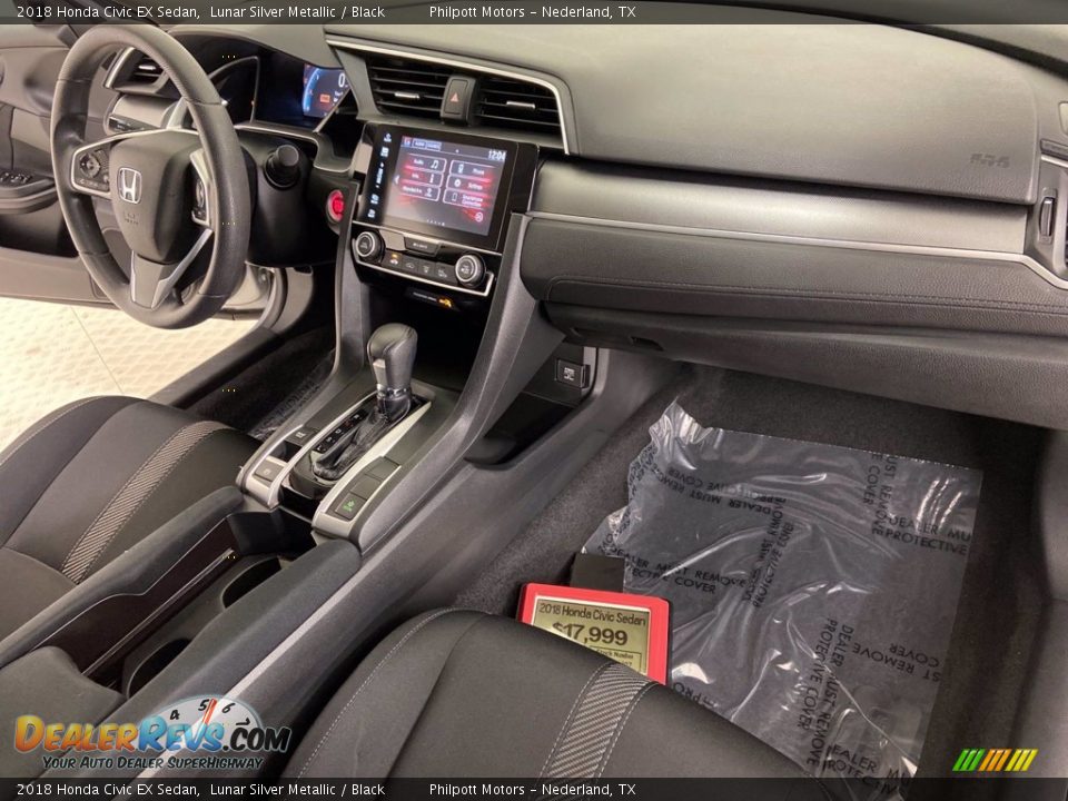 2018 Honda Civic EX Sedan Lunar Silver Metallic / Black Photo #21