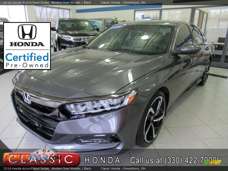 2019 Honda Accord Sport Sedan Modern Steel Metallic / Black Photo #1