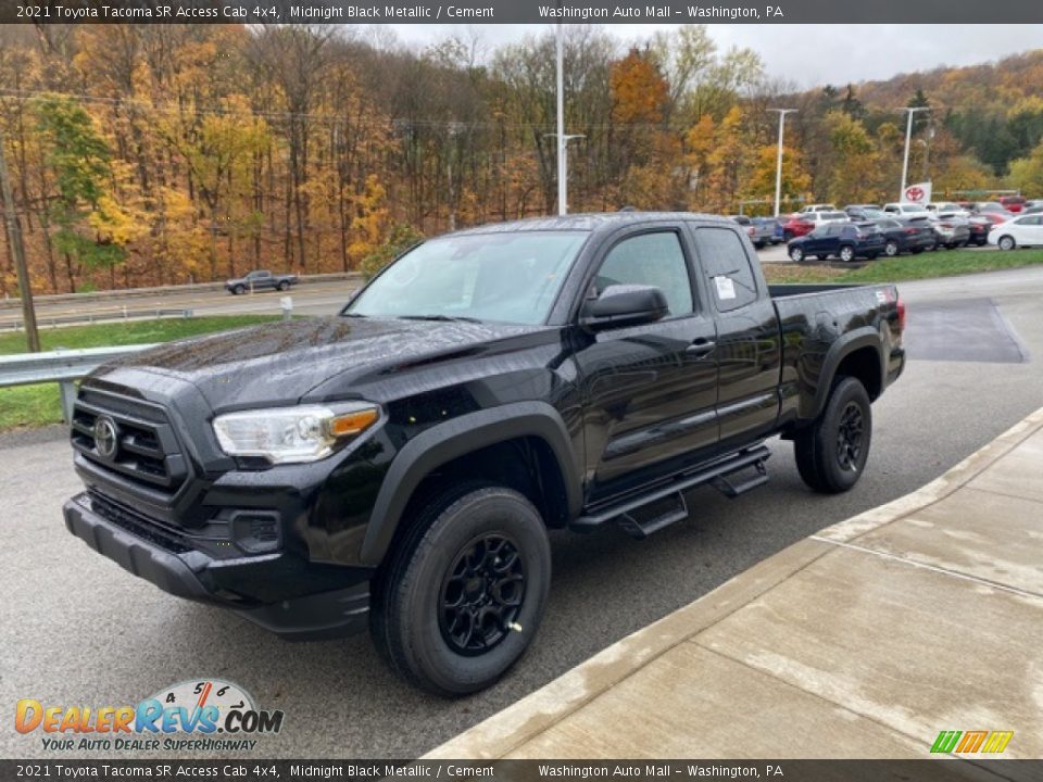 2021 Toyota Tacoma SR Access Cab 4x4 Midnight Black Metallic / Cement Photo #13