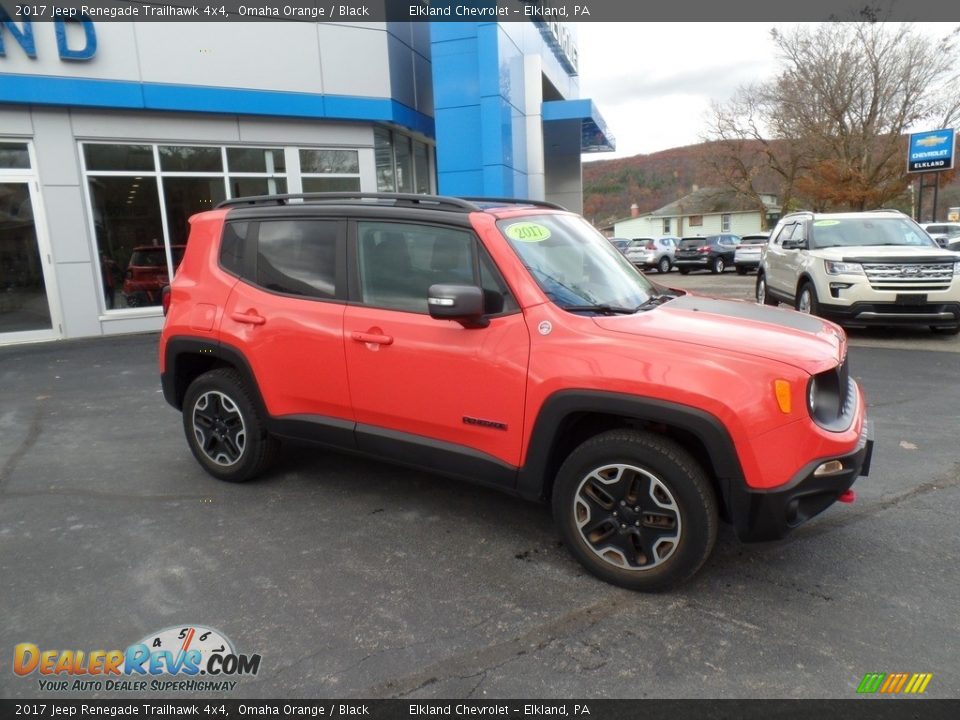 2017 Jeep Renegade Trailhawk 4x4 Omaha Orange / Black Photo #5