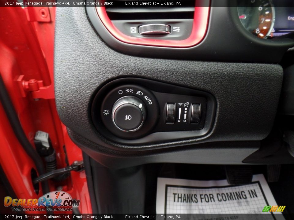 2017 Jeep Renegade Trailhawk 4x4 Omaha Orange / Black Photo #24