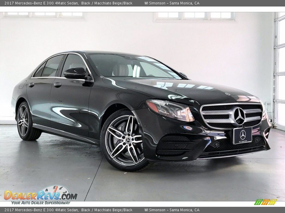 2017 Mercedes-Benz E 300 4Matic Sedan Black / Macchiato Beige/Black Photo #34