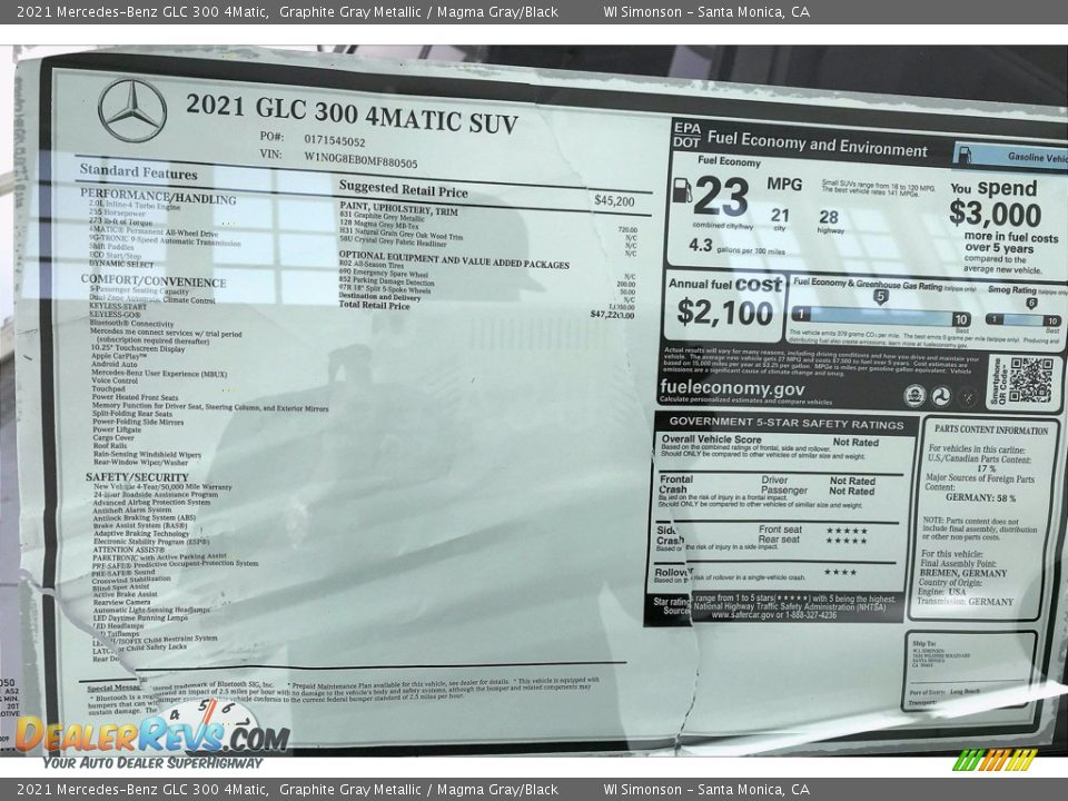 2021 Mercedes-Benz GLC 300 4Matic Graphite Gray Metallic / Magma Gray/Black Photo #10