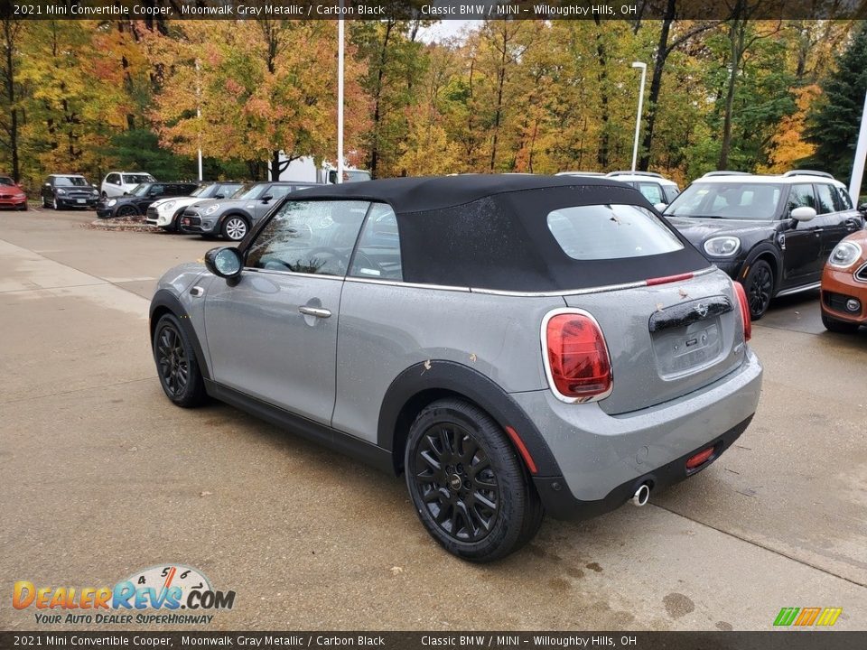 2021 Mini Convertible Cooper Moonwalk Gray Metallic / Carbon Black Photo #3