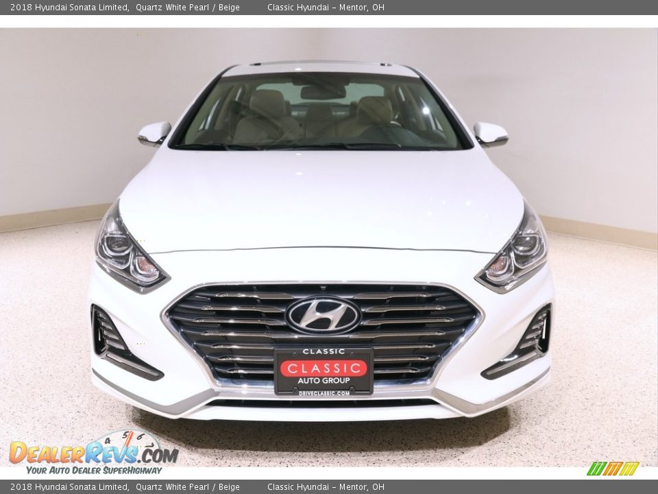 2018 Hyundai Sonata Limited Quartz White Pearl / Beige Photo #2