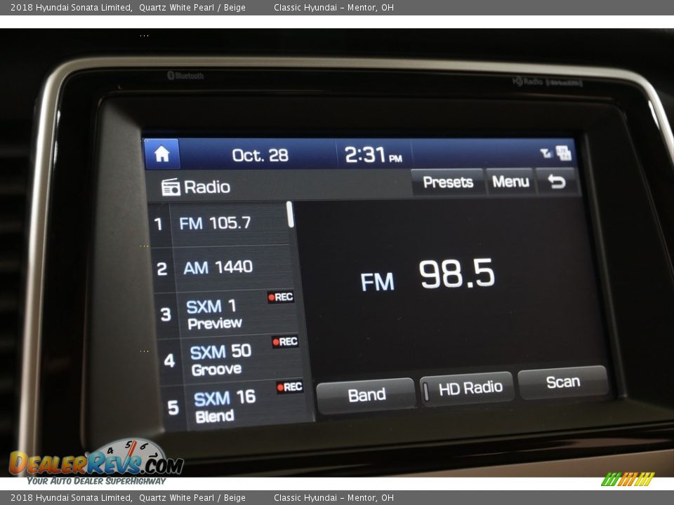 2018 Hyundai Sonata Limited Quartz White Pearl / Beige Photo #11