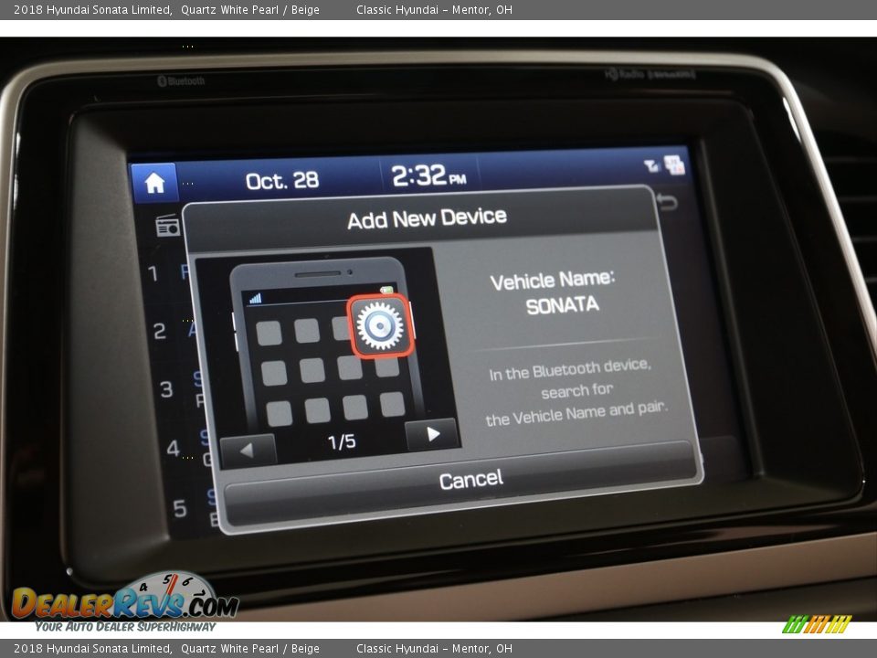 2018 Hyundai Sonata Limited Quartz White Pearl / Beige Photo #12