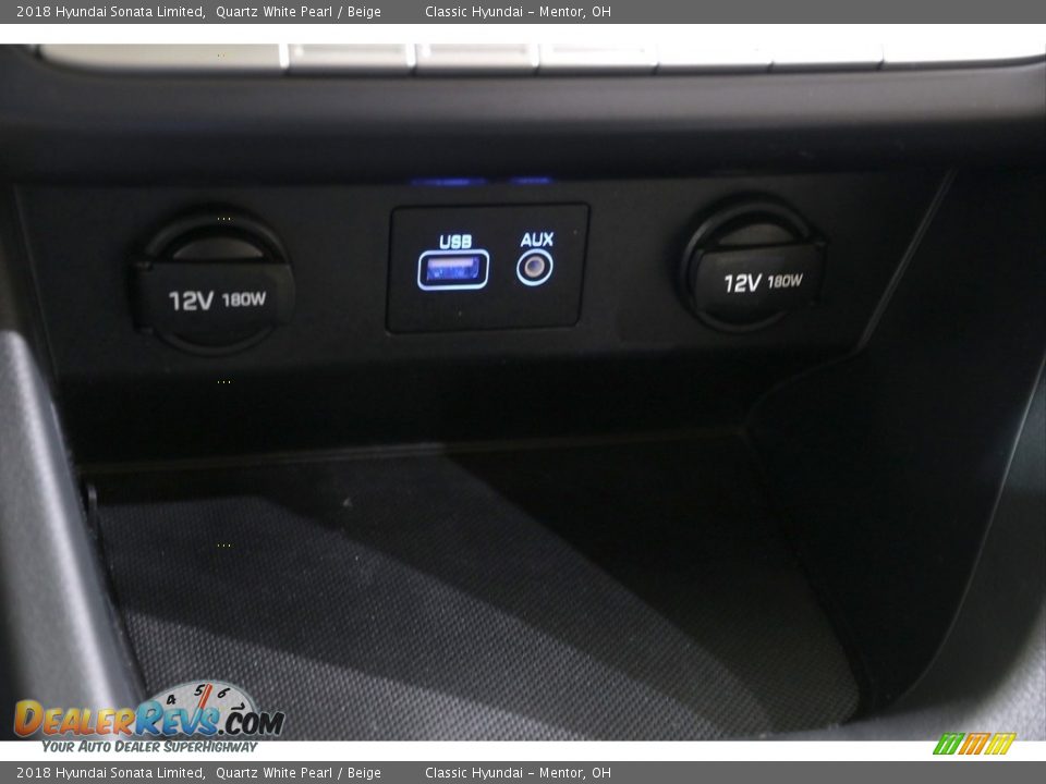 2018 Hyundai Sonata Limited Quartz White Pearl / Beige Photo #17