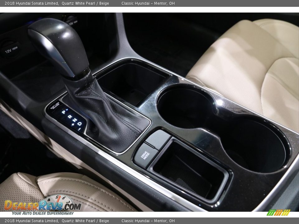 2018 Hyundai Sonata Limited Quartz White Pearl / Beige Photo #18