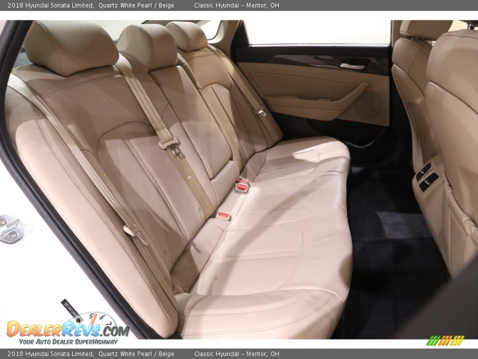 2018 Hyundai Sonata Limited Quartz White Pearl / Beige Photo #20