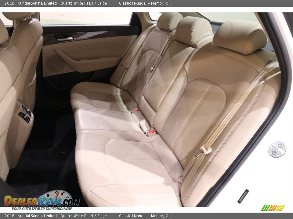 2018 Hyundai Sonata Limited Quartz White Pearl / Beige Photo #21