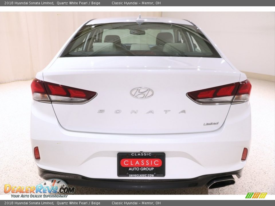 2018 Hyundai Sonata Limited Quartz White Pearl / Beige Photo #22