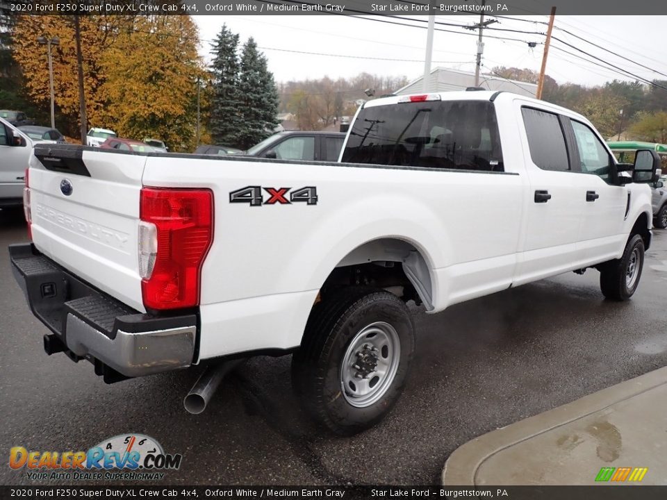 2020 Ford F250 Super Duty XL Crew Cab 4x4 Oxford White / Medium Earth Gray Photo #6