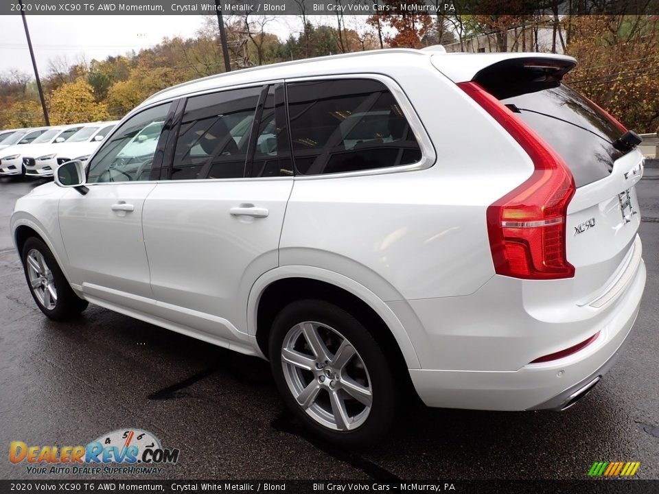 2020 Volvo XC90 T6 AWD Momentum Crystal White Metallic / Blond Photo #4