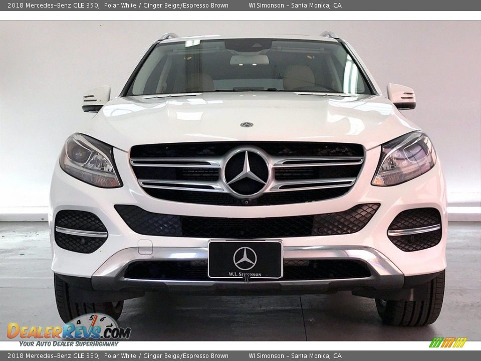 2018 Mercedes-Benz GLE 350 Polar White / Ginger Beige/Espresso Brown Photo #2