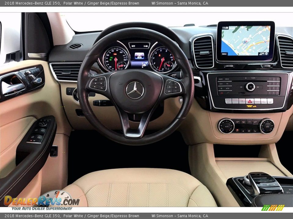 2018 Mercedes-Benz GLE 350 Polar White / Ginger Beige/Espresso Brown Photo #4