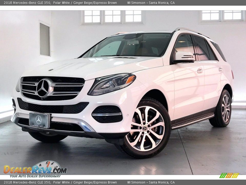 2018 Mercedes-Benz GLE 350 Polar White / Ginger Beige/Espresso Brown Photo #12