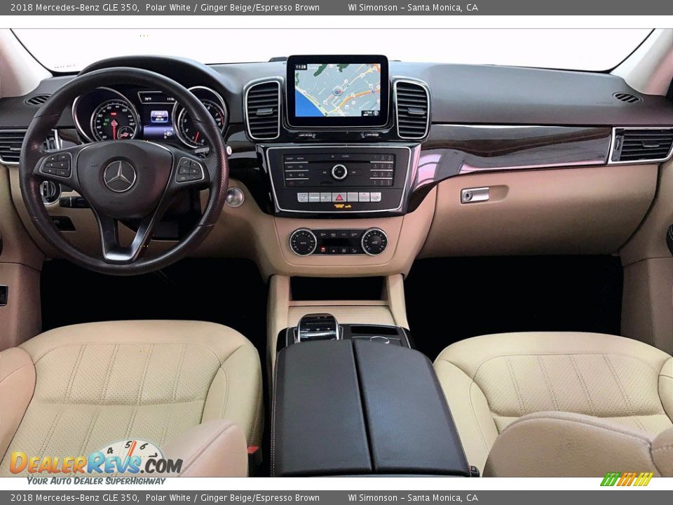 2018 Mercedes-Benz GLE 350 Polar White / Ginger Beige/Espresso Brown Photo #15