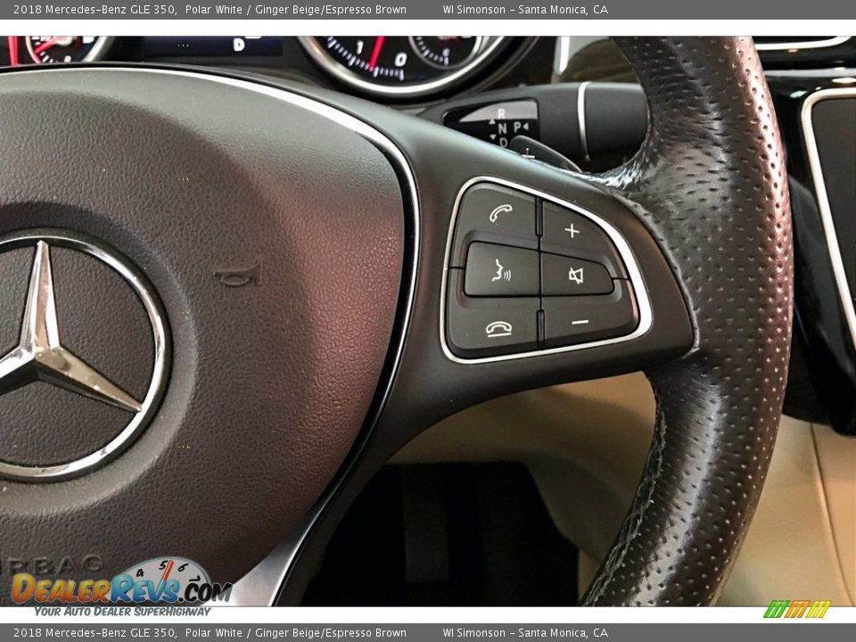 2018 Mercedes-Benz GLE 350 Polar White / Ginger Beige/Espresso Brown Photo #22