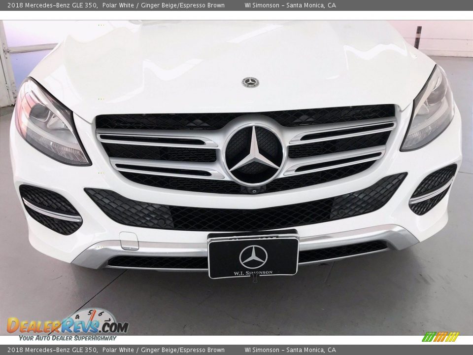 2018 Mercedes-Benz GLE 350 Polar White / Ginger Beige/Espresso Brown Photo #30