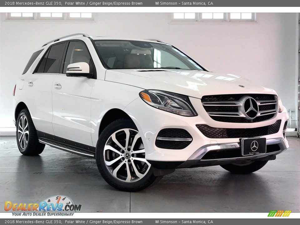 2018 Mercedes-Benz GLE 350 Polar White / Ginger Beige/Espresso Brown Photo #34