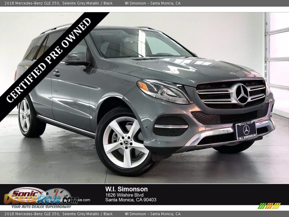 2018 Mercedes-Benz GLE 350 Selenite Grey Metallic / Black Photo #1