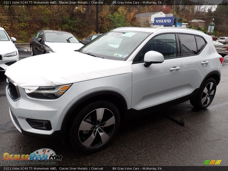 Glacier Silver Metallic 2021 Volvo XC40 T5 Momentum AWD Photo #5