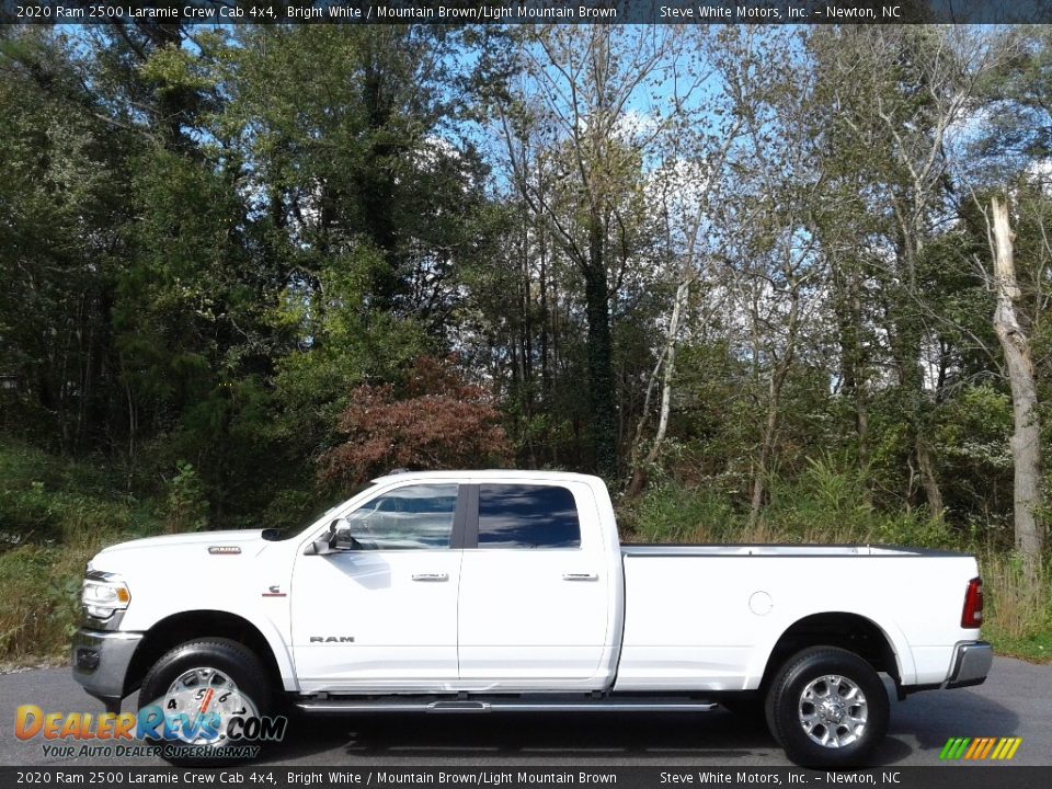 2020 Ram 2500 Laramie Crew Cab 4x4 Bright White / Mountain Brown/Light Mountain Brown Photo #1