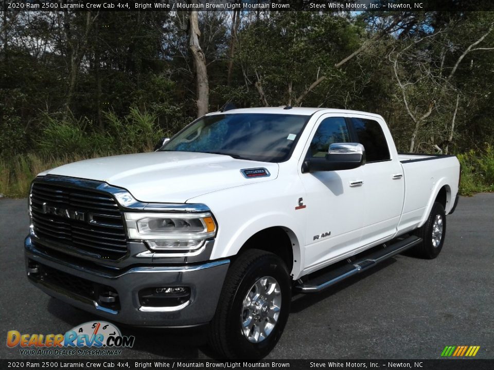 2020 Ram 2500 Laramie Crew Cab 4x4 Bright White / Mountain Brown/Light Mountain Brown Photo #2