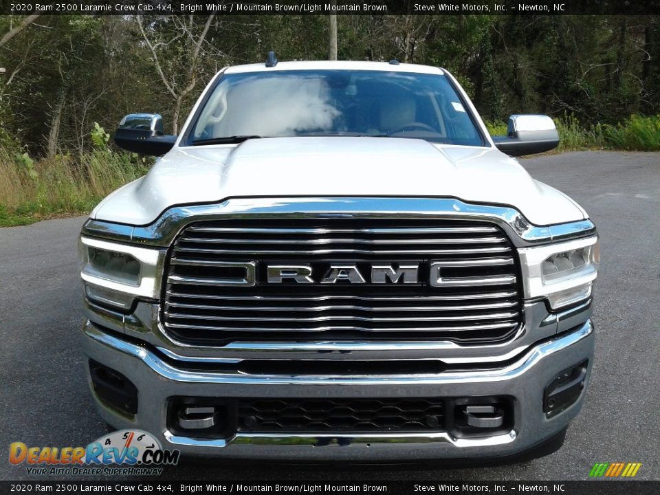 2020 Ram 2500 Laramie Crew Cab 4x4 Bright White / Mountain Brown/Light Mountain Brown Photo #3