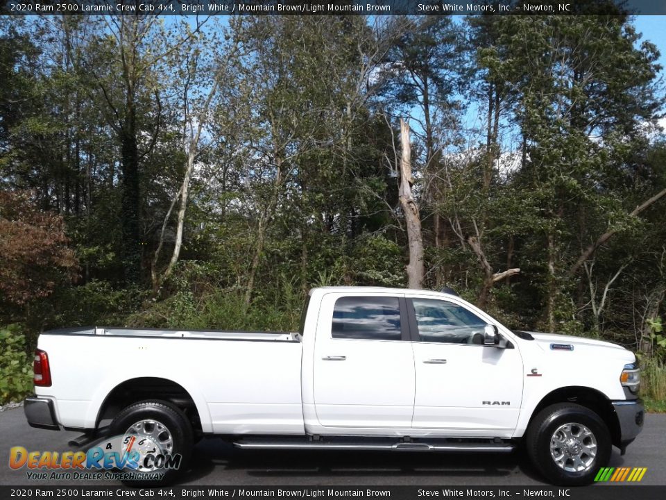 2020 Ram 2500 Laramie Crew Cab 4x4 Bright White / Mountain Brown/Light Mountain Brown Photo #5