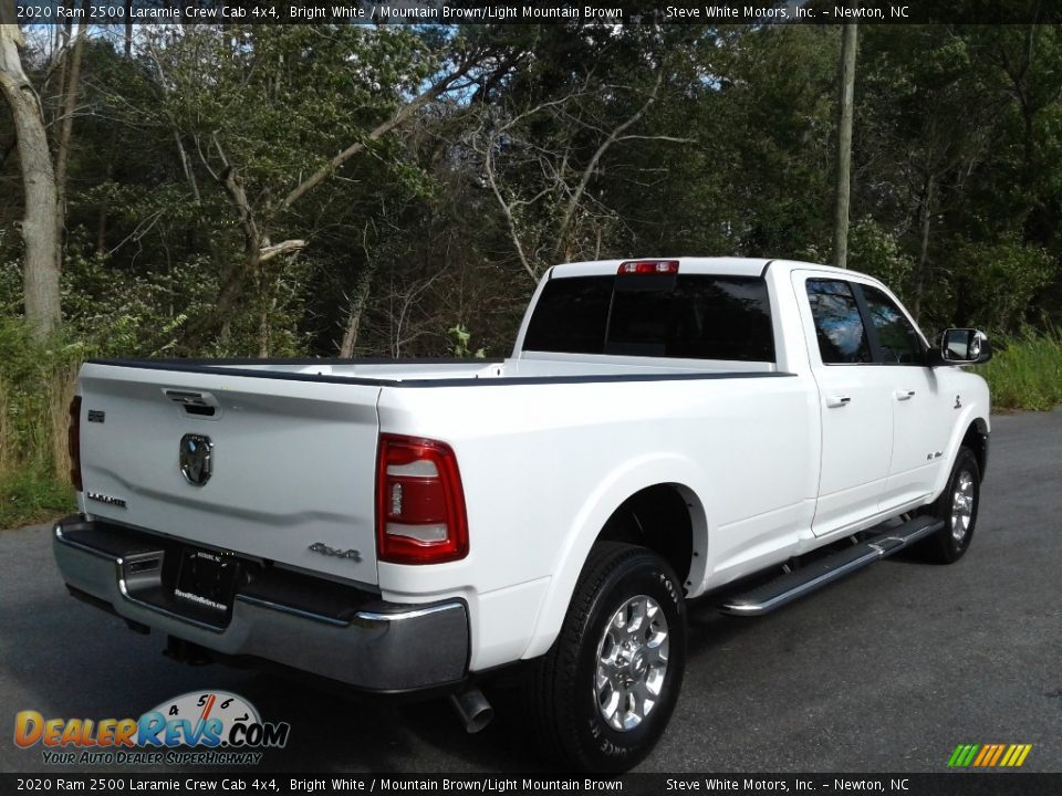 2020 Ram 2500 Laramie Crew Cab 4x4 Bright White / Mountain Brown/Light Mountain Brown Photo #6