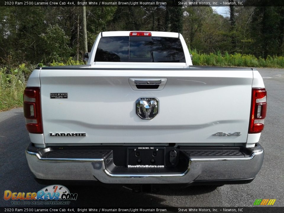 2020 Ram 2500 Laramie Crew Cab 4x4 Bright White / Mountain Brown/Light Mountain Brown Photo #7