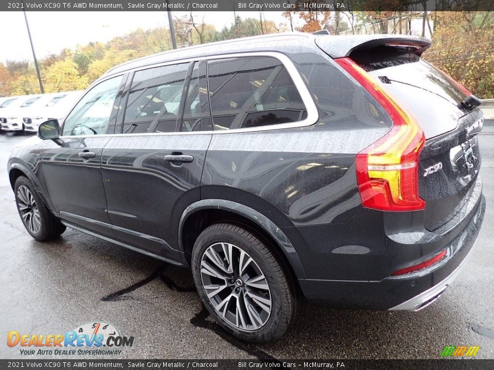 2021 Volvo XC90 T6 AWD Momentum Savile Gray Metallic / Charcoal Photo #4